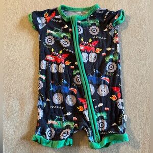 Little Sleepies 3-6mo Shorty - Monster Trucks 🛻